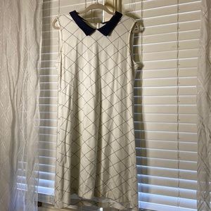 Super cute navy blue collared dress